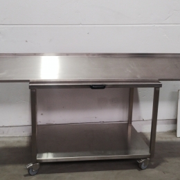 Stainless steel wall shelf 290x36 cm